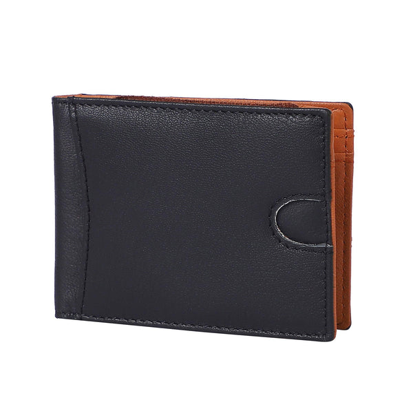 Blocking Leather Wallet Mens Slim Wallet Money Clip Front Pocket Purse Gift
