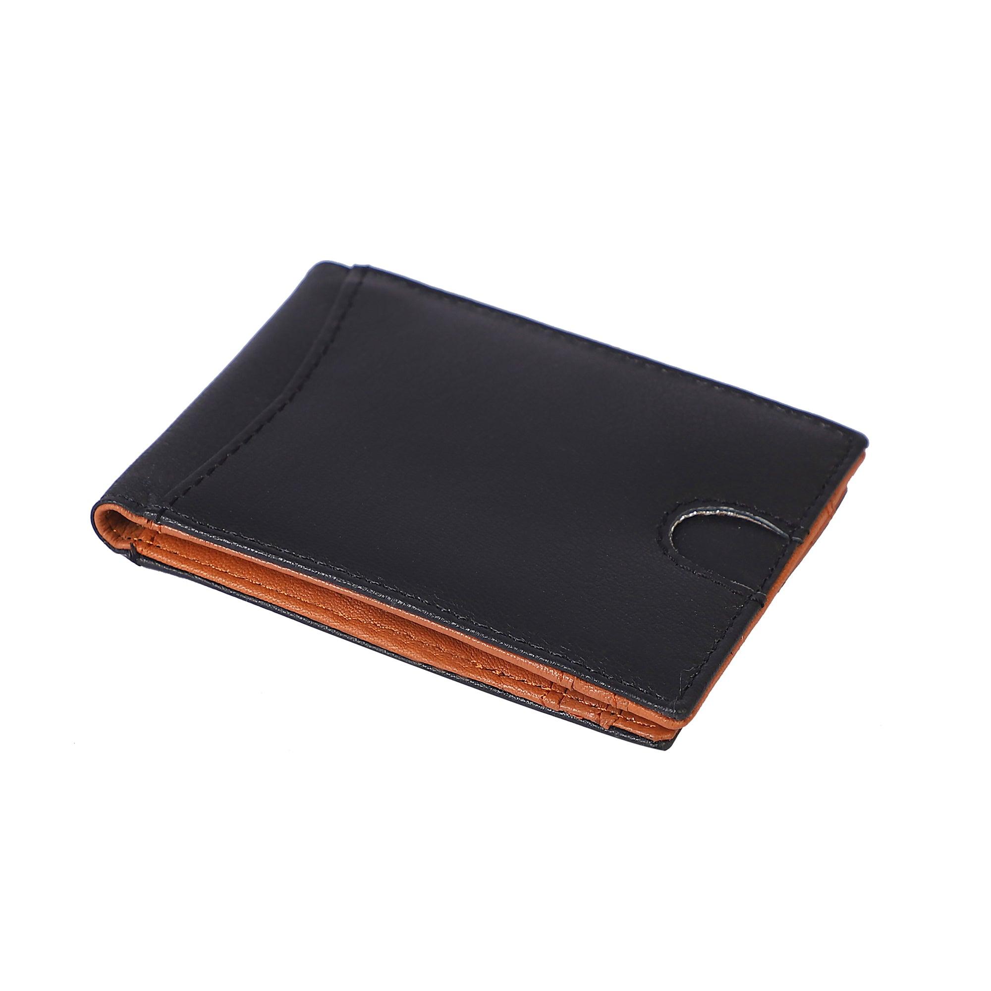 Blocking Leather Wallet Mens Slim Wallet Money Clip Front Pocket Purse Gift - Leather Shop Factory