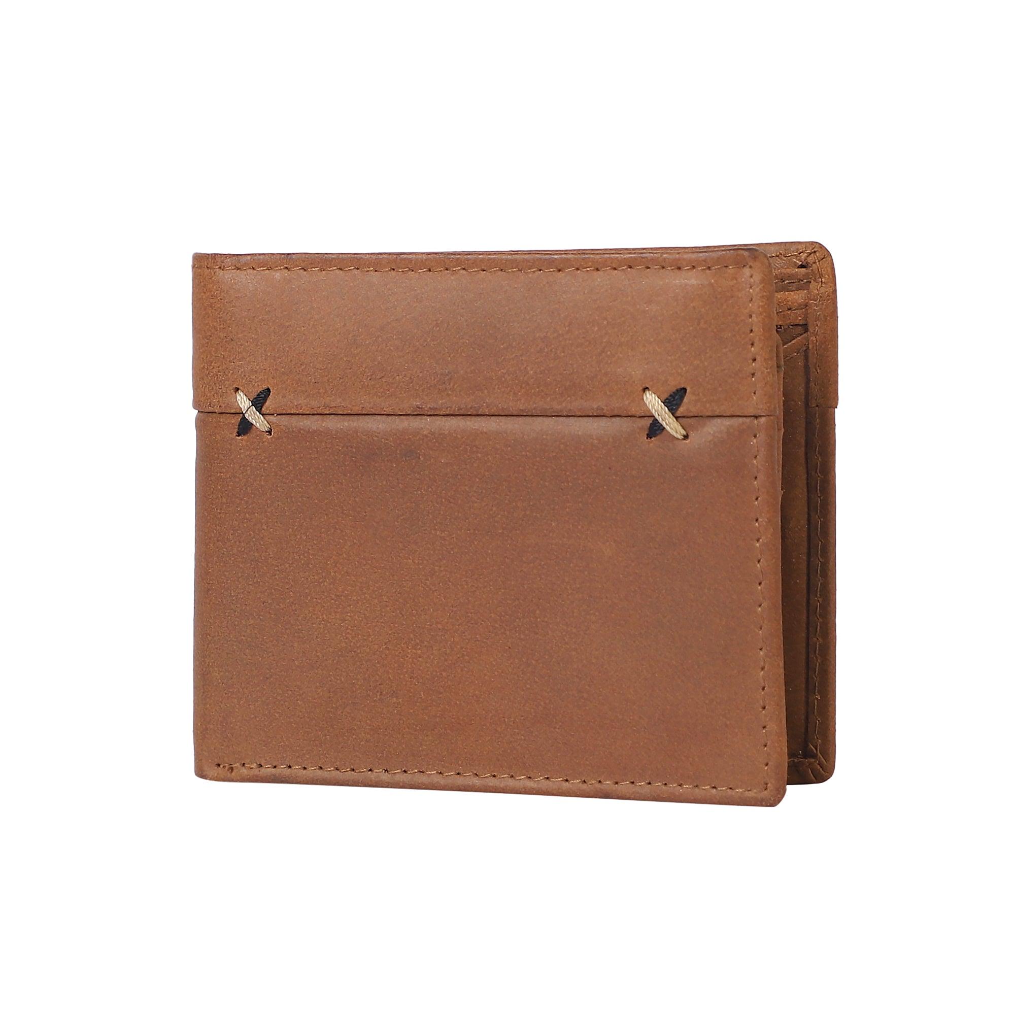 Men Casual Solid Genuine Leather Wallet - Leather Shop Factory