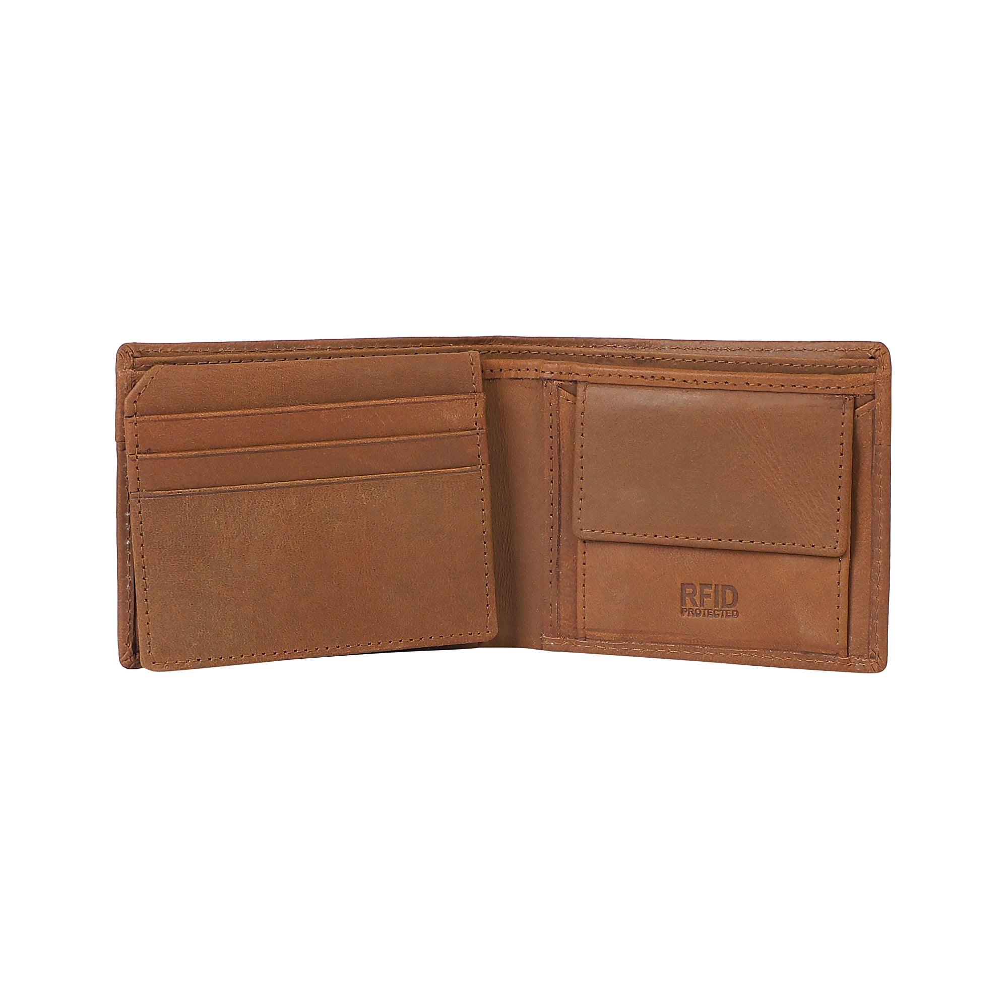 Men Casual Solid Genuine Leather Wallet - Leather Shop Factory