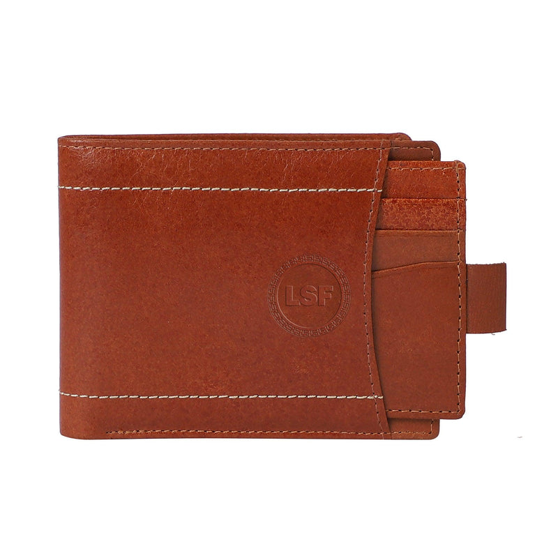 Genuine Leather Bifold Wallet for Men - Black - Leather Shop Factory