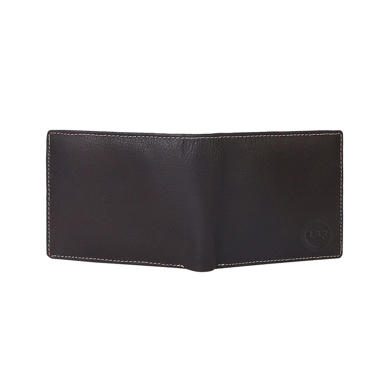 Men Black Genuine Leather Wallet (3 Card Slots) - Leather Shop Factory