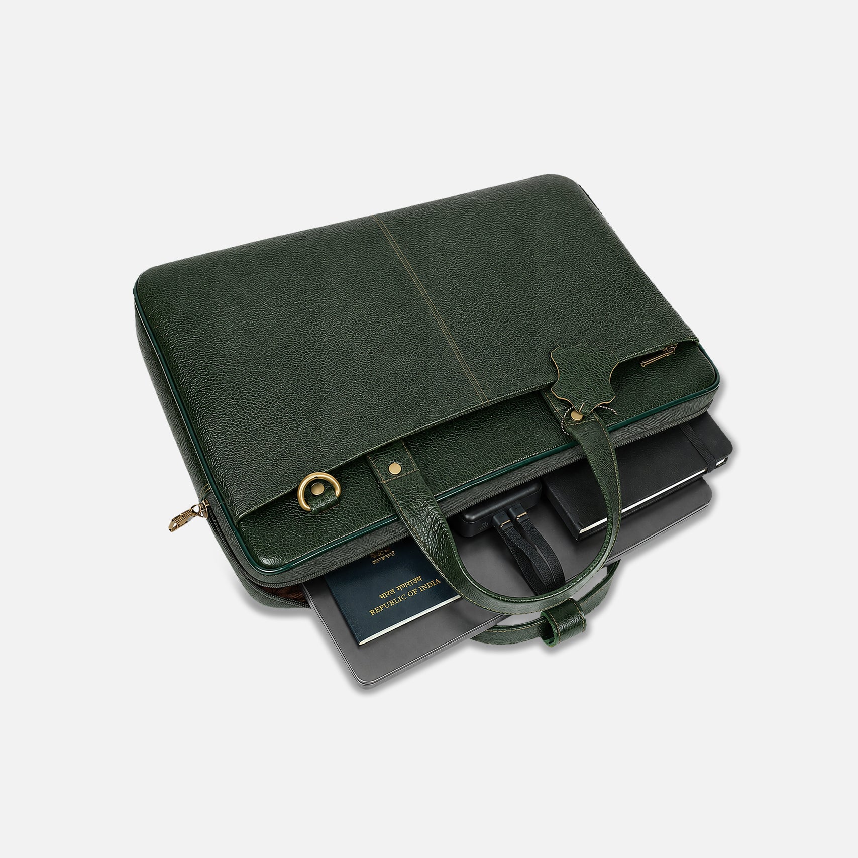 SIGNATURE LAPTOP BAG — GREEN