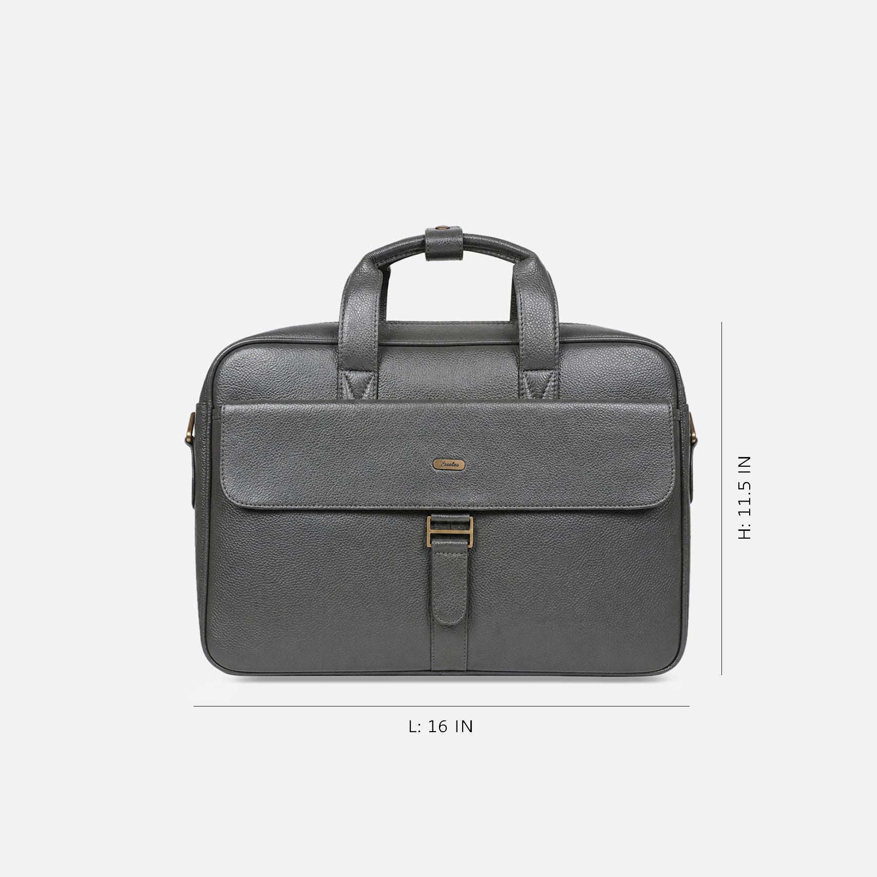 RECTOR LAPTOP BAG — GREY - Leather Shop Factory