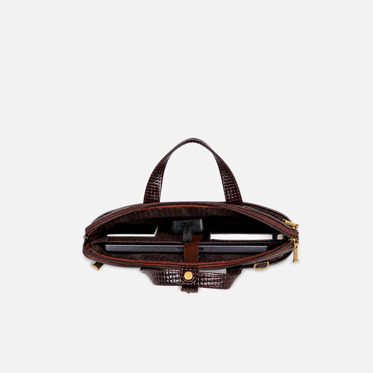 CORVUS LAPTOP BAG - Brown - Leather Shop Factory