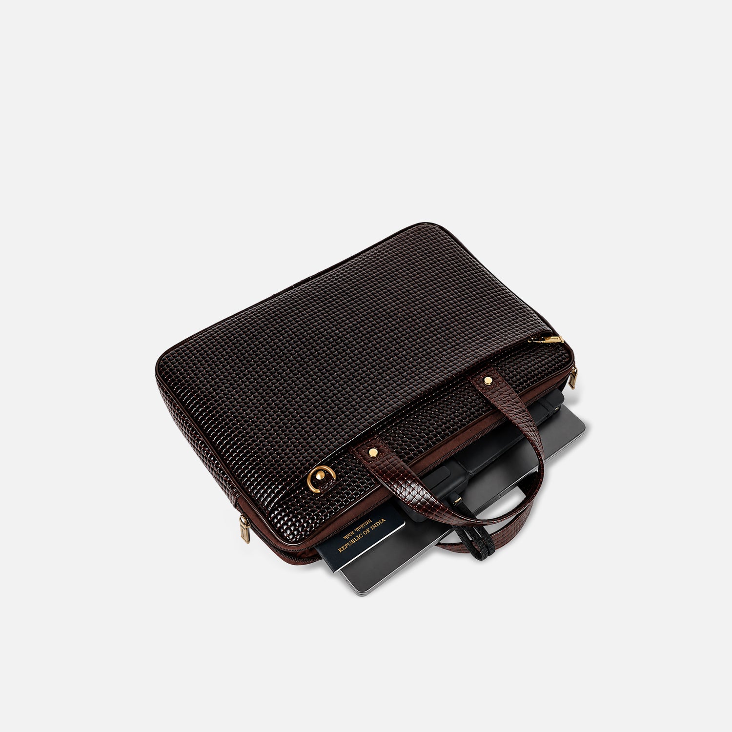 CORVUS LAPTOP BAG - Brown - Leather Shop Factory