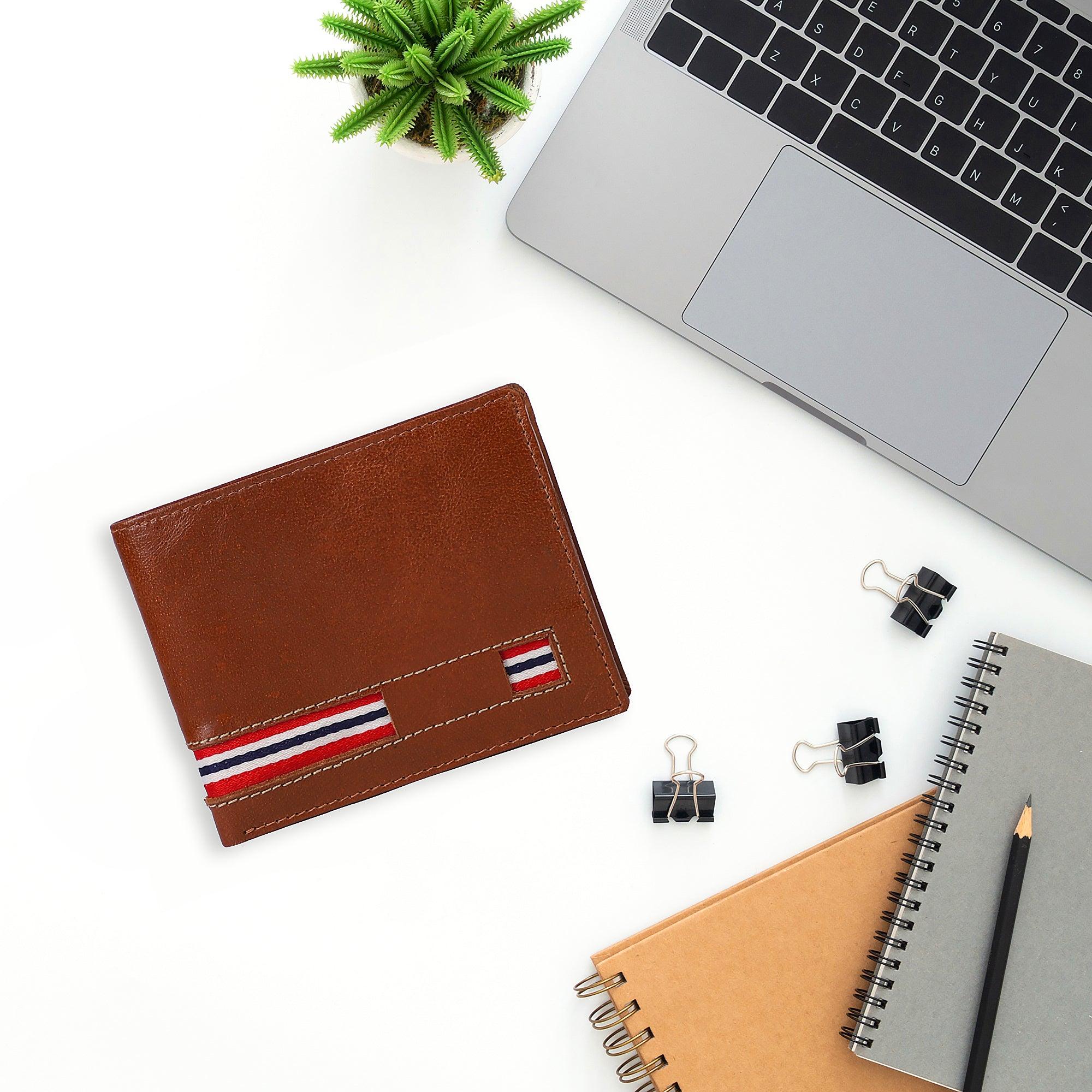 Evergreen Men Brown Rfid Wallet - Leather Shop Factory