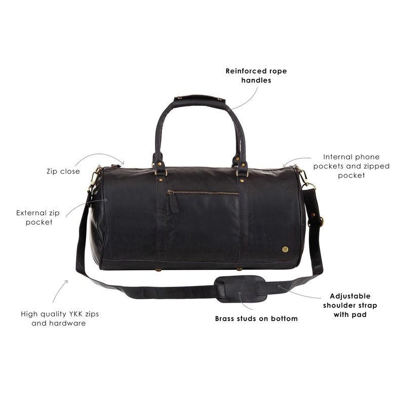 Personalized Leather Duffle Bag - Leather Shop Factory