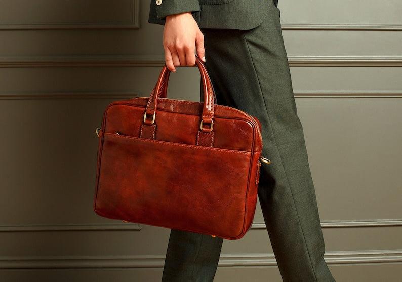 Luxe Business Briefcase - Leather Shop Factory