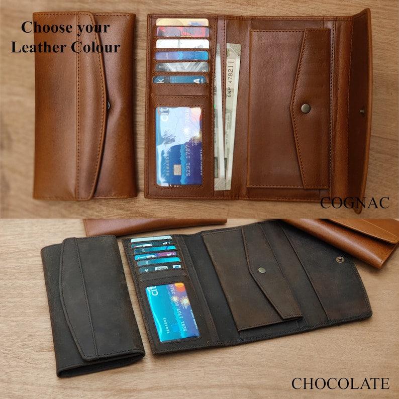 Leather Flap Clutch RFID Wallets For Women - Leather Shop Factory