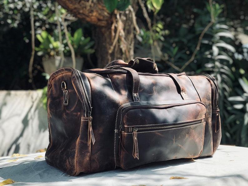 Indian Elegance Overnighter Duffel - Leather Shop Factory