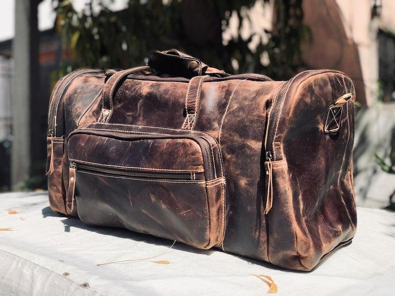 Indian Elegance Overnighter Duffel - Leather Shop Factory