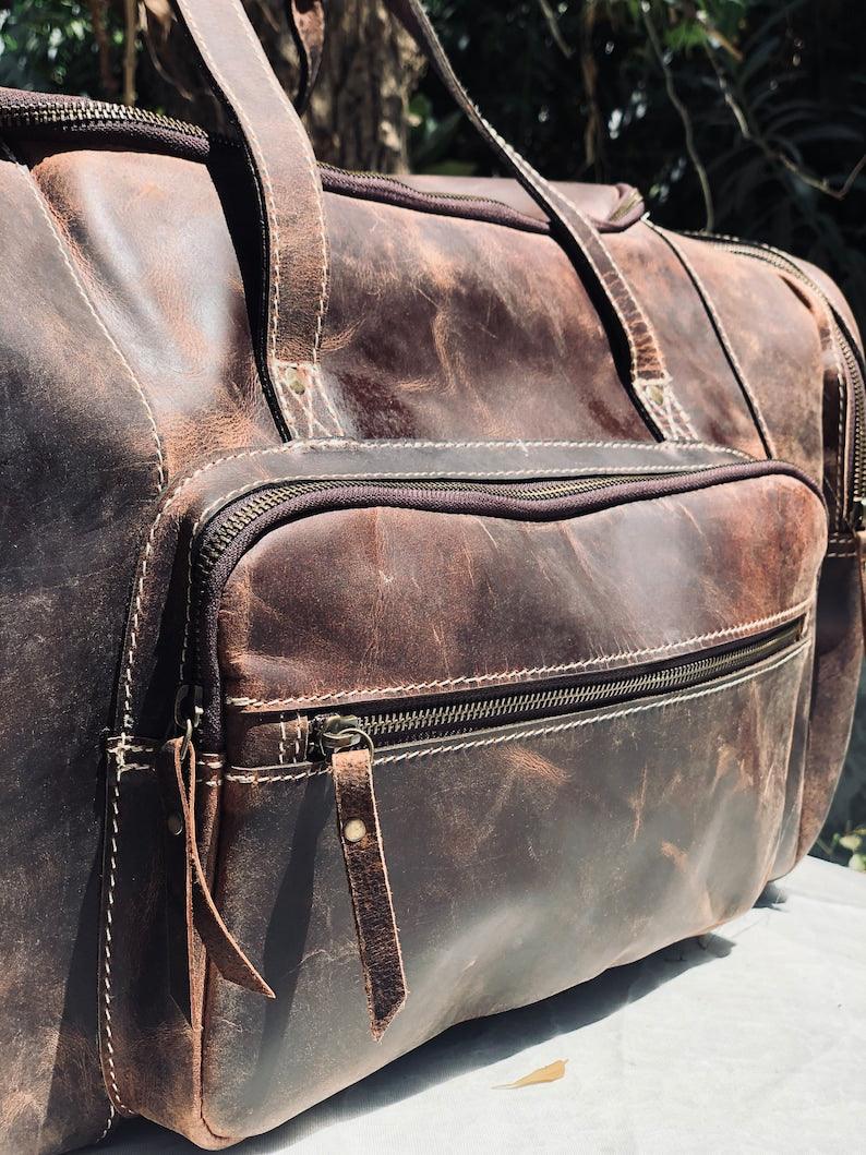 Indian Elegance Overnighter Duffel - Leather Shop Factory
