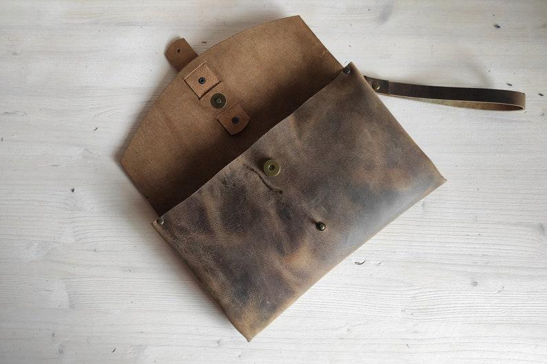 Timeless Envelope Wristlet Clutch - Leather Shop Factory