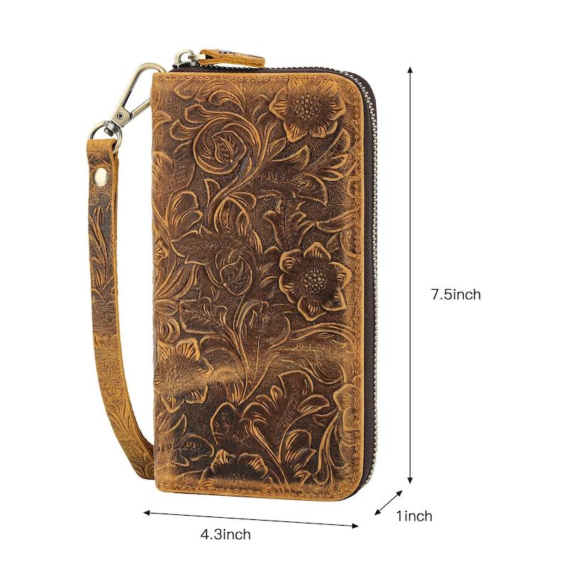 Bohemian Blossom Wristlet Wallet - Leather Shop Factory