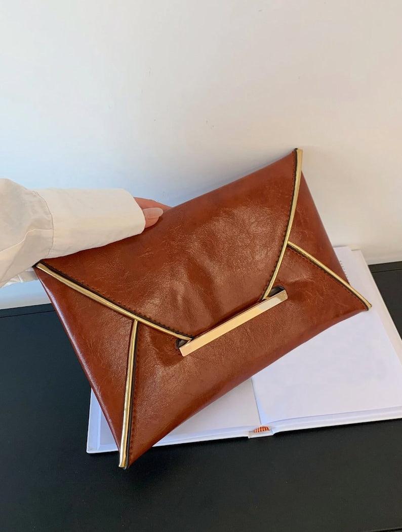 Timeless Elegance Envelope Clutch - Leather Shop Factory