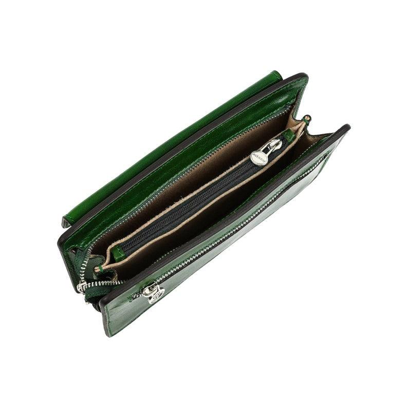 Green leather clutch - Leather Shop Factory